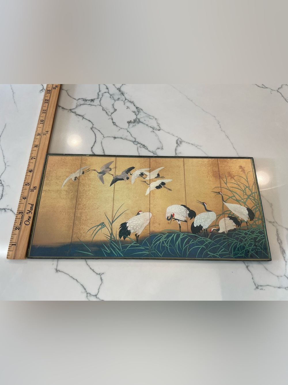 Suzuki Kiitsu “Reeds and Cranes” Japanese Vintage Art Print - Picture 6 of 12
